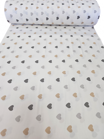 Ranforce alb cu inimioare gri si crem [2]