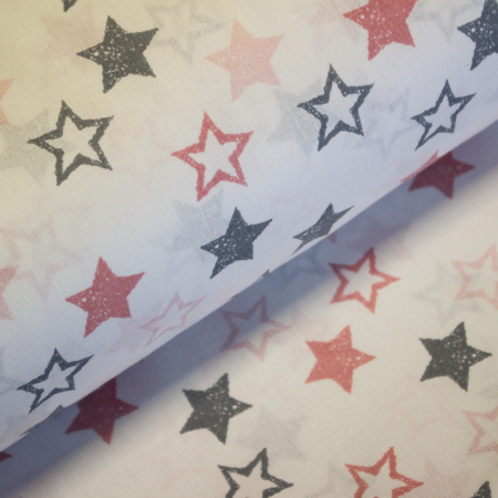 Ranforce alb cu stelute somon gri [0]