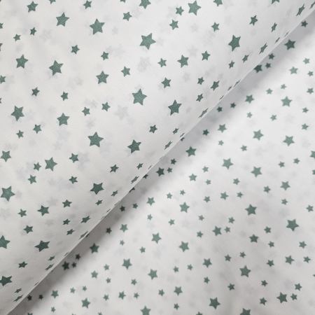 Ranforce alb cu stelute turcoaz [0]