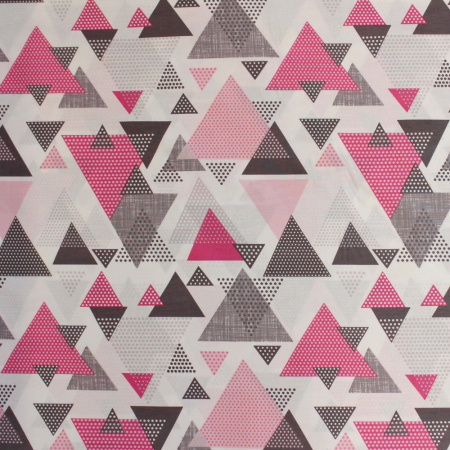 Ranforce alb cu triunghiuri roz și gri [2]