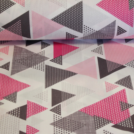 Ranforce alb cu triunghiuri roz și gri [1]