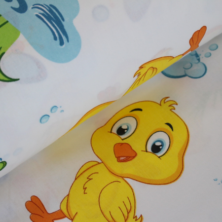 Materiale textile - Ranforce alb Duck