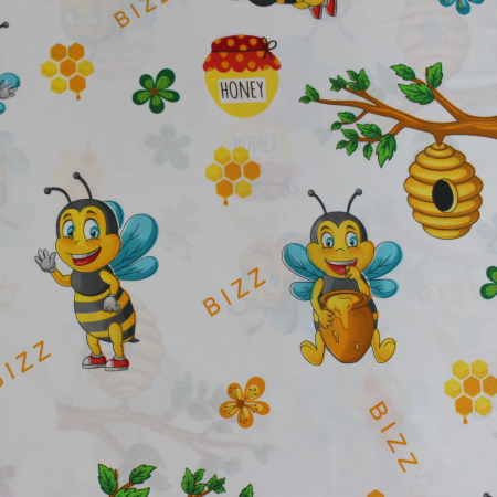 Ranforce alb cu albinute Honey [1]