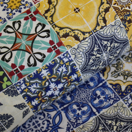 Ranforce Mozaic galben și bleu 2.4m [0]