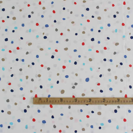 Ranforce alb cu buline roșii și bleu [2]