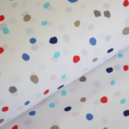 Ranforce alb cu buline roșii și bleu [0]