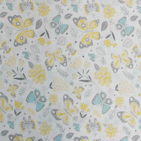 Ranforce alb cu fluturași galbeni si turcoaz [1]