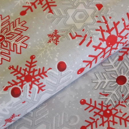 Ranforce gri cu fulg de nea rosu/gri [0]