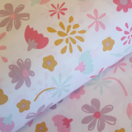 Ranforca alb cu floricele lila [0]