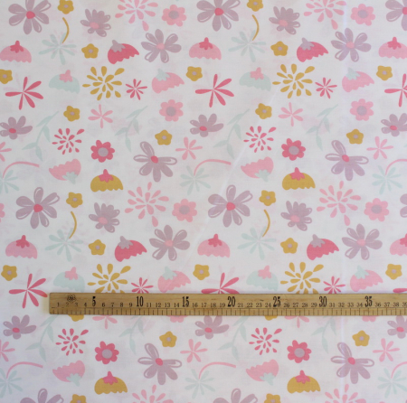 Ranforca alb cu floricele lila [2]