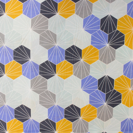 Ranforce gri cu hexagoane albastre și galbene [2]