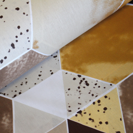 Materiale textile - Ranforce Hexagon maron 2.4m