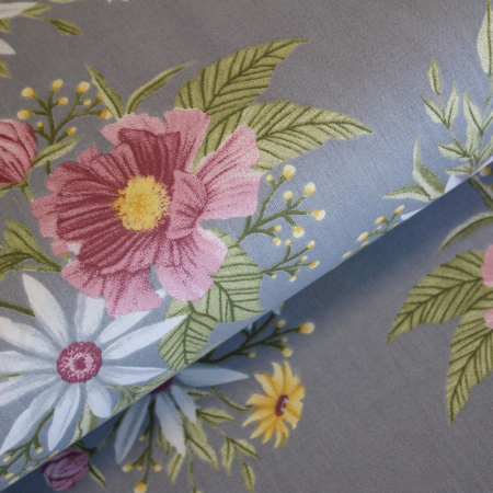 Ranforce gri cu flori [0]