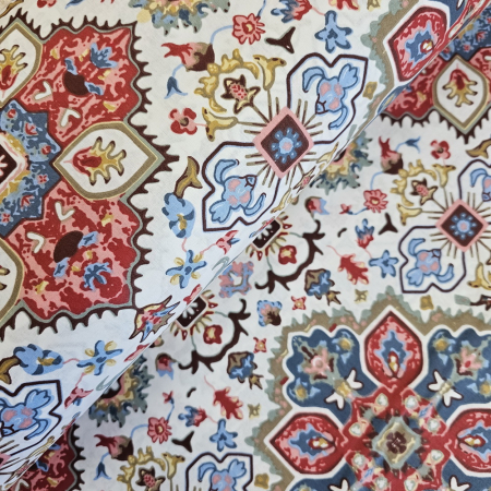 Materiale textile - Ranforce Mozaic rosu