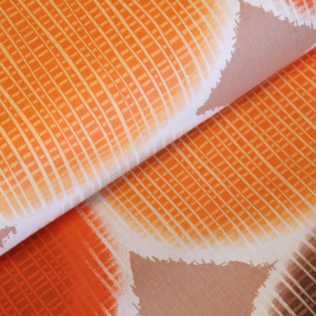 Materiale textile - Ranforce buline portocalii si maron