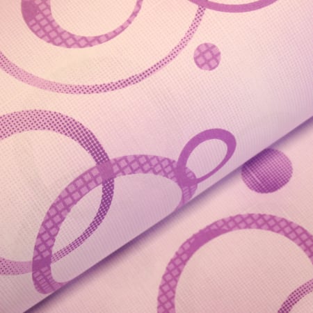 Materiale textile - Ranforce lila cu cercuri