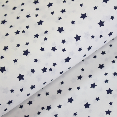 Ranforce alb cu stelute mici bleumarin [0]