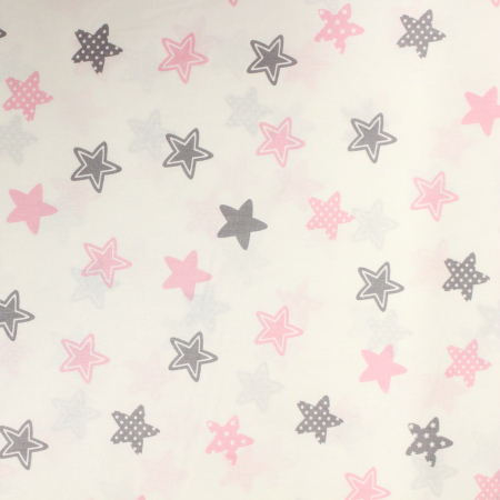 Ranforce alb cu stelute roz si gri [1]