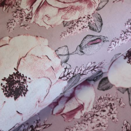 Ranforce roz pudra cu flori [0]