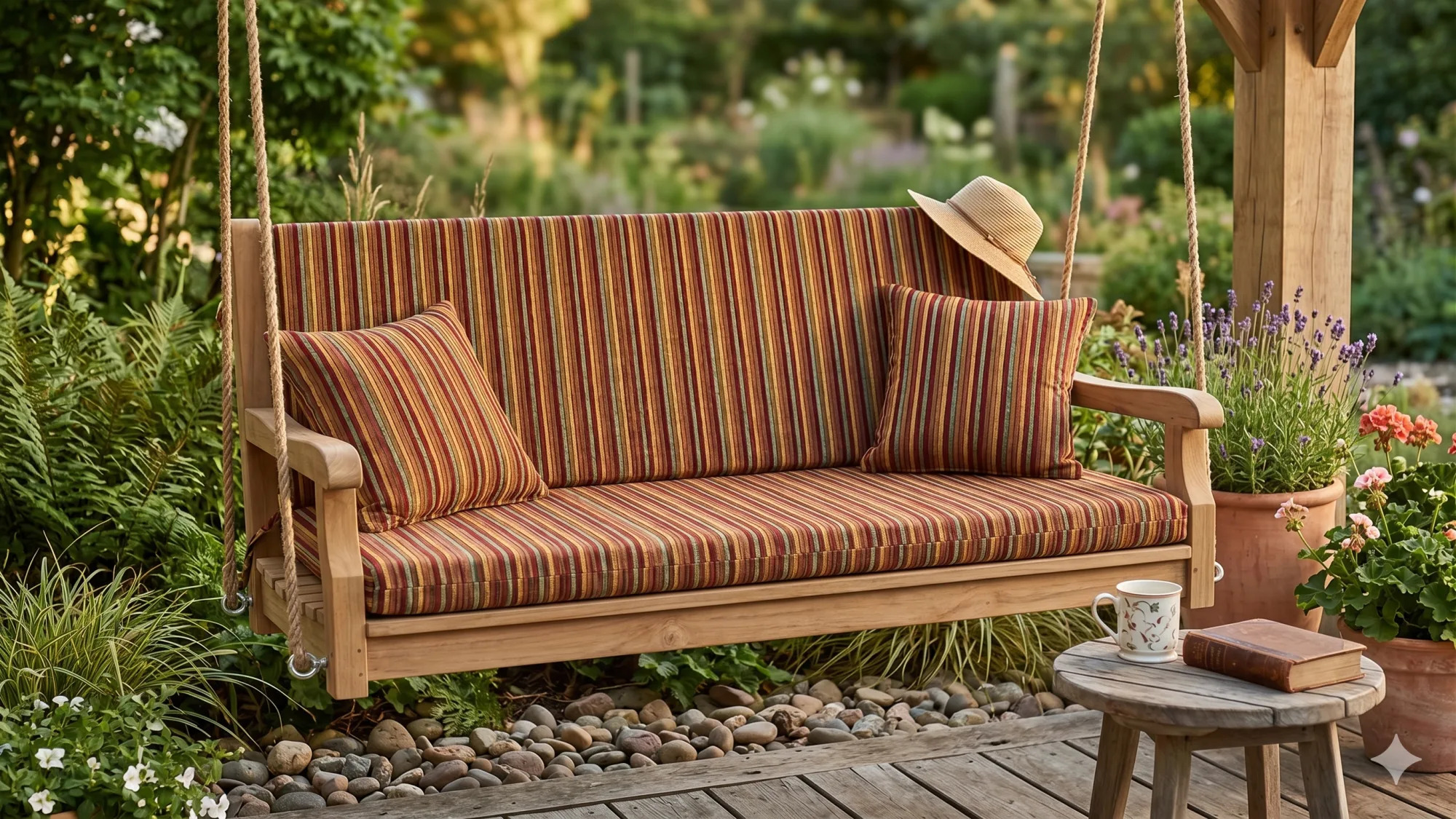 Saltele balansoar - Saltea balansoar premium doua segmente (dungi) - Echipare:: Cu doua perne
