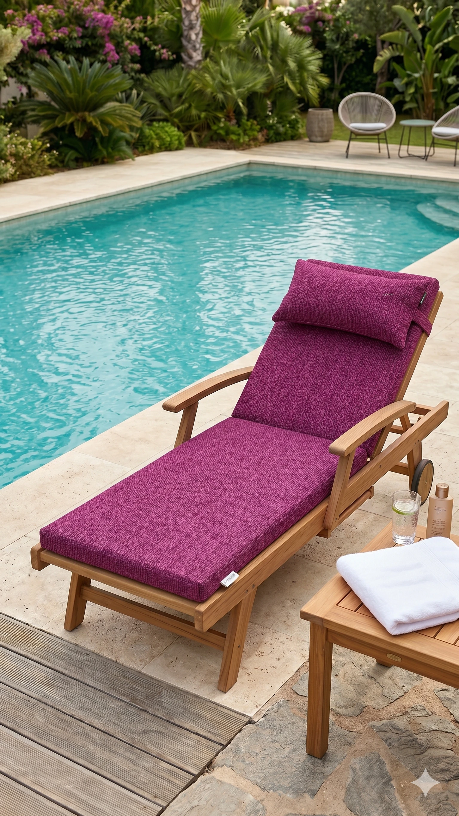 Saltele șezlong - Saltea sezlong premium doua segmente (2) - Echipare:: Fara perna