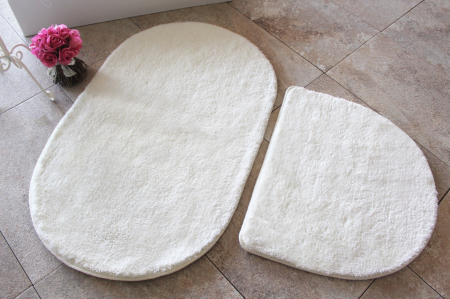 Set 2 covorase de baie, Chilai Home, Colors of Oval - Ecru [0]