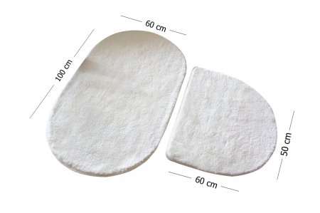 Set 2 covorase de baie, Chilai Home, Colors of Oval - Ecru [2]