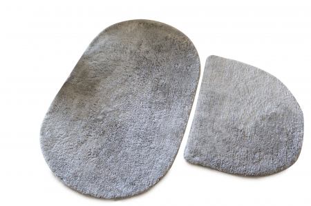 Set 2 covorase de baie, Chilai Home, Colors of Oval - Grey [1]
