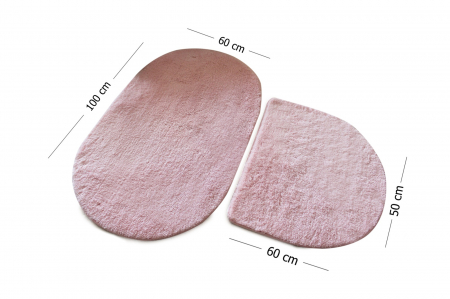 Set 2 covorase de baie, Chilai Home, Colors of Oval - Pink [2]