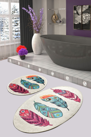 Baie - Set 2 covorase de baie, Chilai Home, Feather