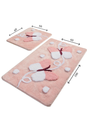 Set 2 covorase de baie, Chilai Home, Mari - Pink [1]