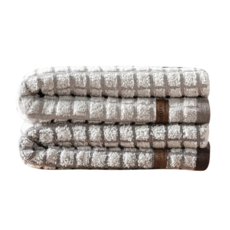 Set 4 prosoape, 50x90cm, Cotton Box, Nature - maron si beige [2]