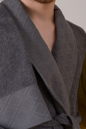 Set 4 prosoape si 2 halate de baie, Cotton Box, Camilla - Yellow, Anthracite [2]