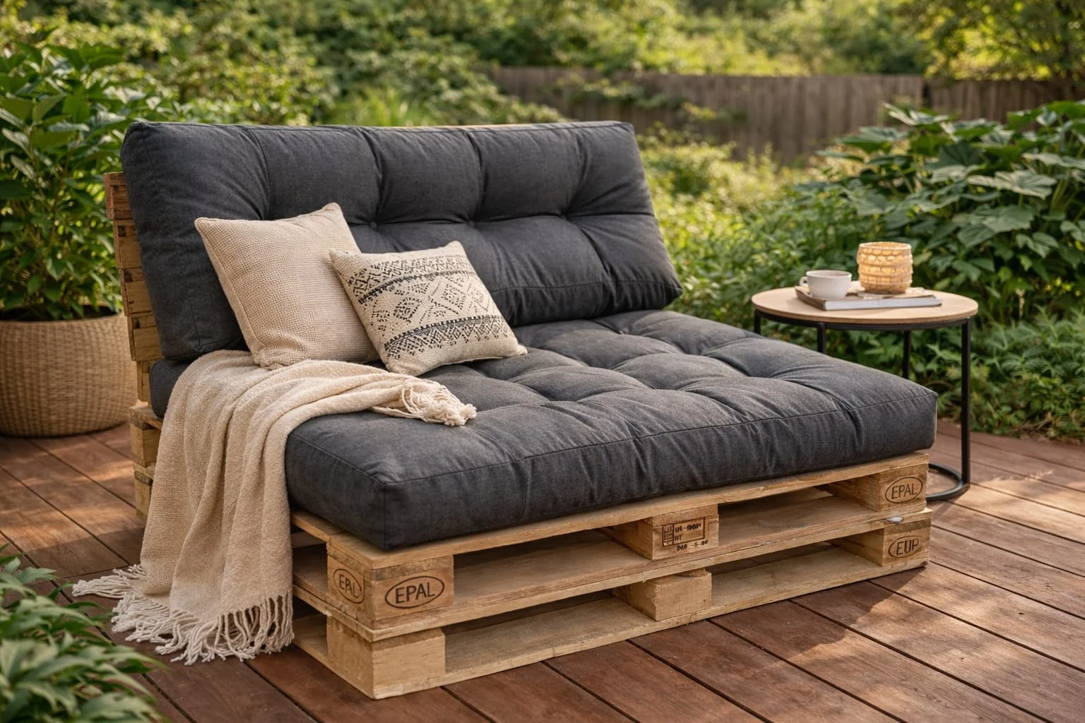 Terasă și grădină - Set perne gradina "Pallet Soft Seating" Antracit