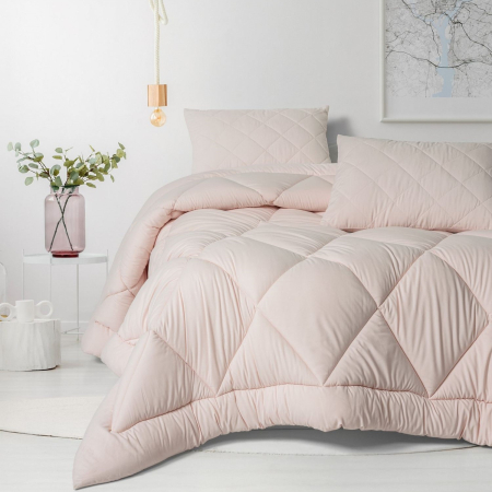 Pilote - Set de pat 180x200cm, pilota matlasata, Cotton Box, Softwash - Pink