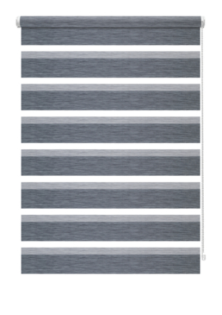 Stor mini Gardinia, Zebra silvalin gri 744 [2]