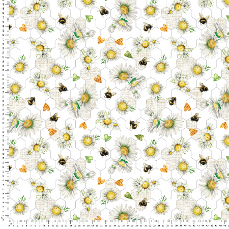 Metraje impermeabile - Teflonat Flower Bee