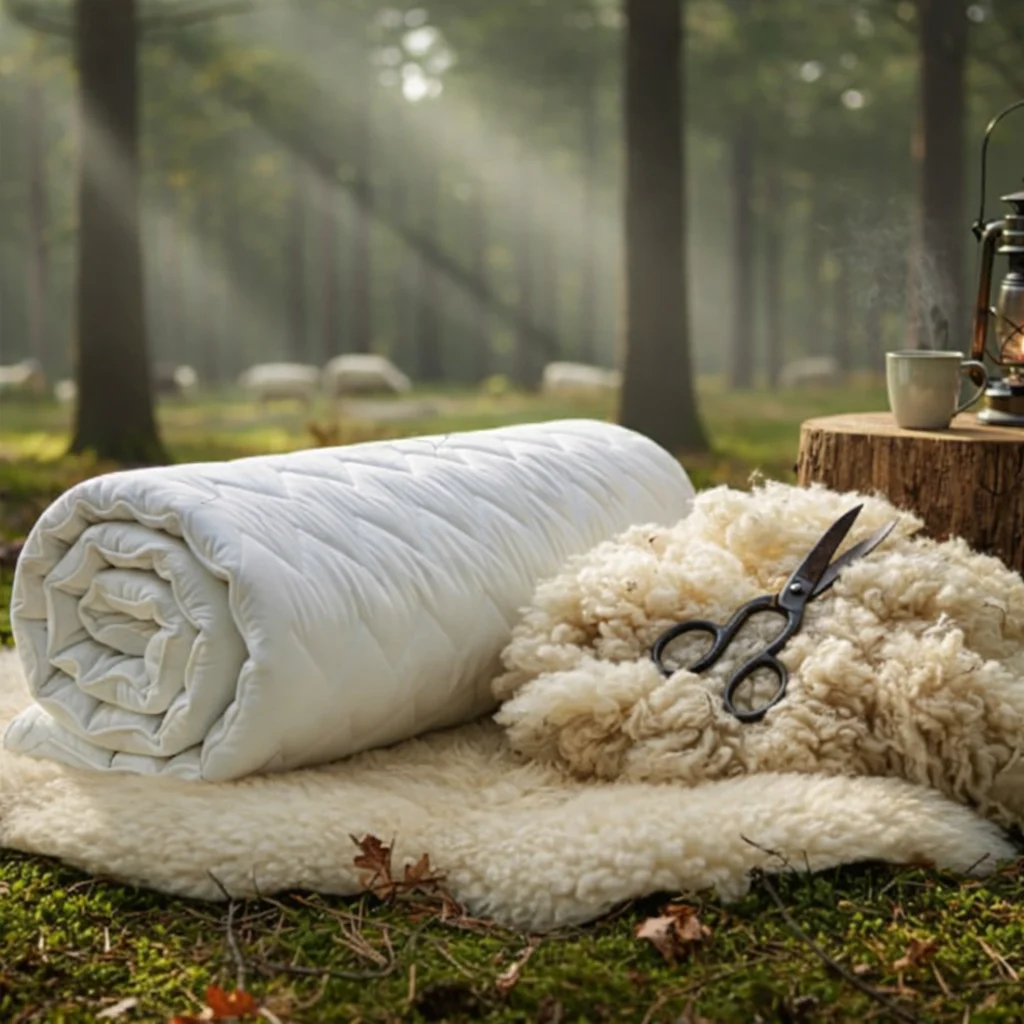 Saltele - Topper / Protectie din Lana Naturala - Confort Respirabilitate - Marime: 80cm x 200cm