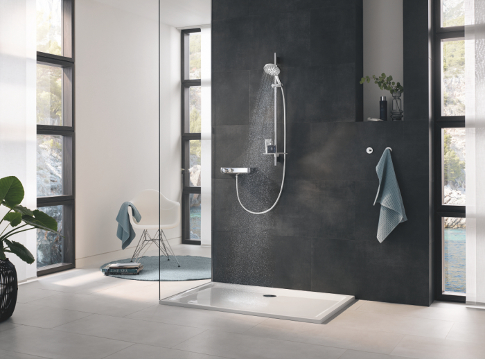 Set dus cu 3 jeturi si bara 60 cm Rainshower SmartActive 130 Grohe crom alb [4]