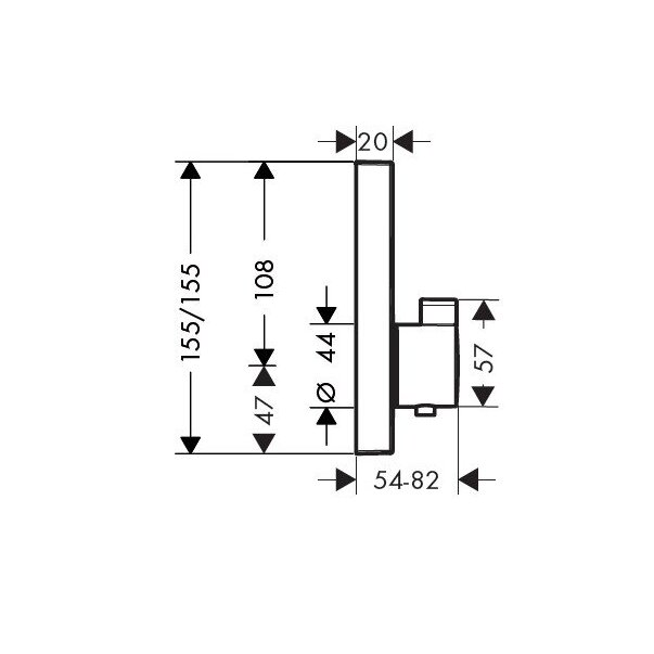 Baterie termostatică duș cu 2 ieșiri Shower Select Hansgrohe încastrată [11]