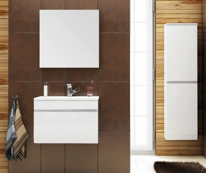Set mobilier suspendat baie si lavoar Horyzont Oristo 60 cm [2]