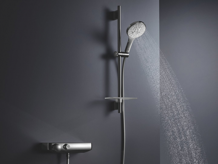 Set dus cu 3 jeturi si bara 60 cm Rainshower SmartActive 130 Grohe crom alb [3]