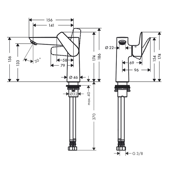 Baterie lavoar Talis E 150 Hansgrohe [3]