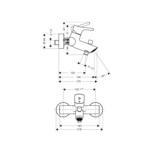 Baterie cadă/duș Talis S Hansgrohe [2]