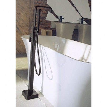 Baterie cadă freestanding Modern I Besco negru mat [2]
