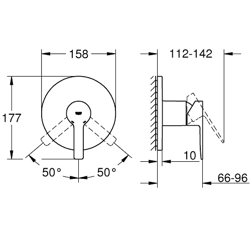 Baterie incastrata dus 24063001 Grohe Lineare [3]