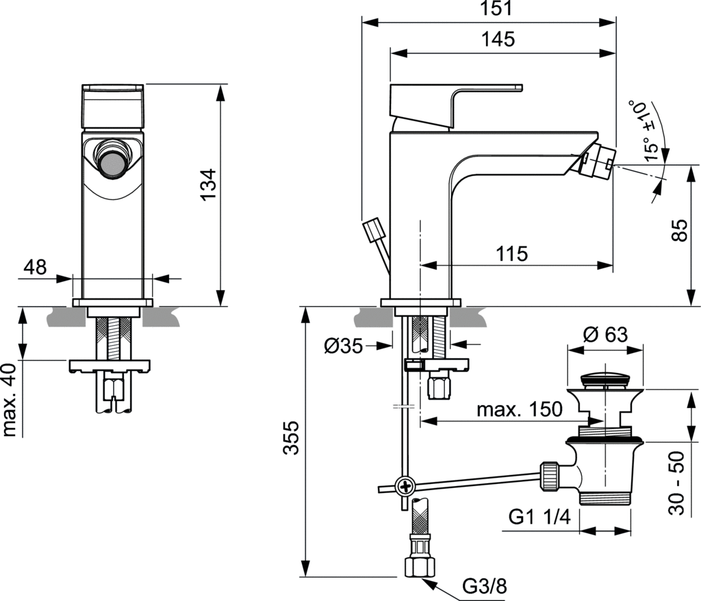 Baterie bideu Edge Ideal Standard [2]