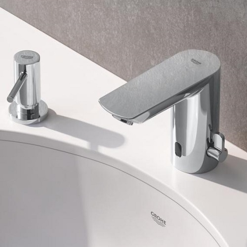 Baterie lavoar electronică Bau Cosmopolitan E Grohe cu senzor infraroșu și transformator [5]