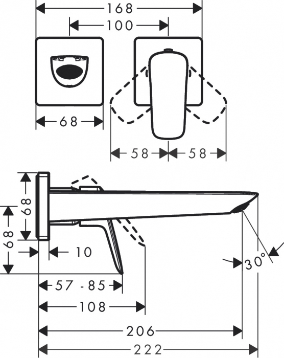 Baterie lavoar incastrata Logis Fine Hansgrohe [3]