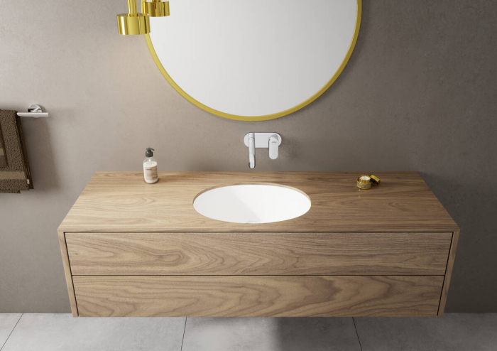 Baterie lavoar incastrata Vernis Blend Hansgrohe cu pipă 20,5 cm [2]